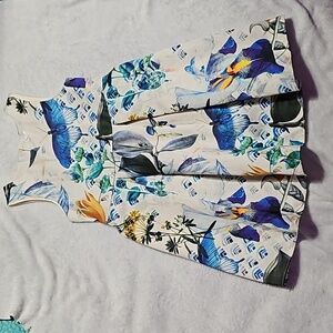 Satin floral butterfly dress